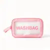 Bolsa de Tocador de PVC de Gran Capacidad Portátil para Viaje Semi-Transparente Esmerilada Impermeable Bolsa de Almacenamiento de Tocador Bolsa de Cosméticos para Mujeres