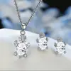 Set de Joyería Transfronterizo Pendientes de Tortuga de Dibujos Animados Pendientes para Mujer Collar con Colgante de Moda Joyería Set de Joyería de Animales