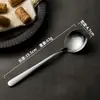 Cuchara de Acero Inoxidable 316L para Uso Doméstico, Acabado Cepillado Mate, Cuchara Exquisita para Comer, Alto Valor Estético, Mango Largo, Cuchara Profunda para Sopa