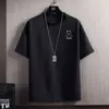 Camiseta de Moda para Hombre de Algodón y Lino de Secado Rápido, Holgada, Tendencia Minimalista Estilo Japonés, Nuevo Top de Manga Corta de Tendencia para Hombre