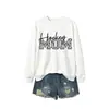 MAMÁ DE HOCKEY Tienda Independiente de Amazon Wish Sudadera de Manga Larga con Cuello Redondo para Mujer, Moda Versátil y Cómoda para Otoño e Invierno