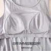Camisola de Seda acanalada con tirantes anchos para mujer, estilo fino de verano, seda real con spandex, no necesita sujetador, top capa base