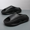 Novo chinelo de verão com sola macia, sensação de pé, tira de uma palavra, sola grossa, altura, resistente ao desgaste, chinelos para casa, sair, sapatos de praia, atacado masculino