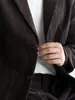Traje Casual Estilo Retro Old Money de Chenilla Tencel con Solapa de Muesca para Hombre Otoño/Invierno 2026 Chaqueta de Traje Ligera para Negocios
