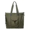 Bolsa Grande de Nylon Feminina 2024 Novo Têxtil Versátil Estudante Bolsa Tote Fashion Simples Cor Sólida Bolsa Transversal Viagem
