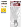 Cuchara de acero inoxidable para el hogar, hotel, creativa, estilo coreano, cuchara de postre de mango largo, cuchara para comer, cuchara para la cena, vajilla, juego de seis piezas