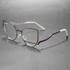 Espelho Óptico Exquisito e Personalizado com Armação Gatinho de Cor Contrastante, Estilo de Moda de Alto Padrão, Espelho Plano Distinto e Versátil Bl66109