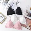 Sutiã de triângulo francês sem costura costas bonitas sexy charmoso sutiã strapless com bojo sutiã de menina sutiã atacado