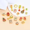 Colgante de Esmalte Chapado en Oro de Aleación Estilo Chino Mahjong León Cuentas Espaciadoras Colgante Accesorios de Cuentas para Pulsera Collar DIY Hecho a Mano