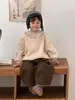 Moletom de Lã com Capuz para Bebê Inverno 2026 Novo Inverno Estilo Coreano Roupas Infantis Roupas Infantis Terno Espesso para Meninos