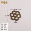 Pastillas de Cobre, Accesorios Decorativos con Mango de Estilo Chino, Herrajes de Cobre para Muebles Antiguos, Perilla de Mango de Cobre Puro con Saliente de Engranaje de Flor de Ciruelo