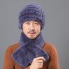 Gorro de piel para hombres de mediana edad y mayores en otoño e invierno, gorro de piel de conejo Rex grueso y cálido para hombre mayor, gorro de invierno para padre.