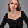 Cadena de Suéter Anudada Española Transfronteriza Europea y Americana Otoño e Invierno Diseño Nicho Estilo Retro Simple Atmosférico Accesorios