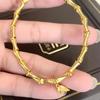 Herencia Familiar Zhou Bambú Pulsera Huan de Dos Generaciones Pulsera Vintage para Mujer Estilo Chino Marea Nacional Pulsera de Bambú Ascendente