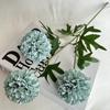 Punto cabello rápido 3 bolas recubiertas decoración del hogar hotel boda flor de simulación flor falsa suave arreglo floral europeo de una sola flor