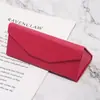 Estuche Triangular Plegable para Gafas de Cuero PU Saffiano Gafas de Sol Gafas de Sol Caja de Almacenamiento de Gafas Hecha a Mano Logo Imprimible