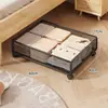 Caixa de Armazenamento Sob a Cama Gaveta Tipo Caixa de Armazenamento Sob a Cama com Rodinhas Caixa de Armazenamento de Grande Capacidade para Roupas e Colchas