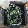 Camisa de verano hawaiana floral de manga corta estilo Harajuku retro para hombre estilo Hong Kong camiseta holgada