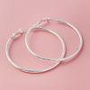 Pendientes de cobre plateado de 5 cm con acabado esmerilado, joyería de comercio exterior. AliExpress temu tiembla, venta al por mayor de joyas exquisitas.