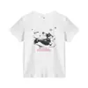 Camiseta Cinza de Algodão Puro com Gola Redonda e Manga Curta para Mulheres, Novo Estilo Verão 2026, Top com Estampa de Cachorro Cartoon Retrô