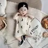 Mono de Algodón para Bebé con Diseño de Luna Curva de Moda, Mono Popular de Manga Corta para Niños y Niñas, Atuendo de Moda