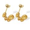 Brincos em forma de C Estilo Celebridade da Internet Tagarela Metal Banhado a Ouro Brincos da Moda Estilo Coreano Feminino Minimalista Metal Estilo Frio