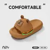 Fábrica de Zapatos Qidan Sandalias de Hamburgo para Mujer Verano Dibujos Animados Lindas Interiores Antideslizantes Suela Suave Sandalias de Playa para Exteriores