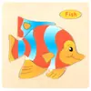 Rompecabezas de madera infantil de dibujos animados tridimensional para bebés, juguete educativo de desarrollo temprano, animal, tráfico, juguete de mano, 2-3 años