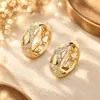Pendientes de Estilo Cruzado Hueco Exquisitos Pequeños de Venta Caliente Estilo Cruzado Pendientes de Estilo Retro Adornos para Orejas de Fiesta Regalo para Mujeres