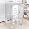 Venta al por mayor de fábrica puerta única tres humos dos dos humos mesa de equipo carrito de herramientas de acero inoxidable carrito médico carrito de anestesia