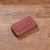 Porta Marcador Magnético Retro de Cuero de Caballo Loco Creativo Transfronterizo Porta Billetes Magnético Porta Papelería Cosido a Mano Porta Dinero Magnético