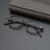 Gafas de placa, gafas para miopía, estilo japonés para mujer, estilo retro, estilo carey, gafas planas de diseño combinables para hombre.