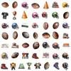 50 pegatinas de grafiti de rugby para coche, teléfono móvil, taza de agua, cuaderno, decoración, pegatinas impermeables para cuentas de mano, venta al por mayor
