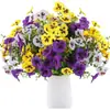 Plantas Verdes Artificiales de Amazon, Orquídeas Mariposa, Ramilletes de Pensamientos, Flores Falsas, Flores de Seda, Boda, Hogar, Oficina, Decoración Exterior
