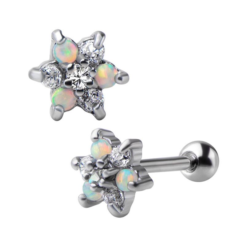 opal earring stud
