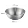 Bacia de Cozinhar e Assar em Aço Inoxidável com Escala, Bacia Espessa para Lavar Legumes, Tigela para Misturar, Hashis, Batedor de Ovos, Utensílios para Salada