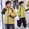 Chaqueta Reversible para Niños 2026 Otoño/Invierno Nueva Chaqueta con Cremallera Forrada de Polar para Niños Mayores Sudadera con Capucha de Dibujos Animados Resistente al Viento