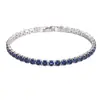 Europeu e Americano Transfronteiriço Douyin Live Fornecimento Moda Luxo Leve Pulseira de Zircônia 4mm Pulseira Tennis Masculina e Feminina Joias Atacado