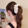 Pinza de Plátano Estampado de Leopardo para Gran Volumen de Cabello, Pinza de Garra de Mariposa para la Parte Posterior de la Cabeza, Pasador Vertical para Cola de Caballo, Elegante Accesorio para el Cabello Retorcido