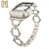 Adecuado para correa de Apple Watch xiaoxiangfeng cadena tipo O correa de metal iwatch8-1 generación correa SE en stock