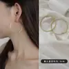 Pendientes de Aro Grandes Redondos de Lujo Accesible Hong Kong y Europeos y Americanos Pendientes Nuevos de Moda 2024 Pendientes Elegantes de Alta Gama para Mujeres
