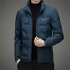 Invierno Nuevo Estilo Simple Versátil Chaqueta de Plumas Hombre Ligera Para Personas de Mediana Edad y Jóvenes Protección contra el Frío Calidez Tendencia Chaqueta de Plumas Ropa de Abrigo