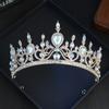 Dropshipping Artículos Pequeños al Por Mayor: Diadema Corona de Cristal con Pedrería Plata Oro Claro Accesorio para el Cabello para la Boda de la Novia