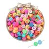 Cuentas de Cerámica Suave Nube Totoro Sonriente en Forma de Corazón de Color Mixto Accesorios para Pulsera Collar Hechos a Mano DIY