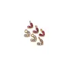 Ala Relleno de Oro de 14K Conservación del Color Incrustado Circonita Color Circonio Colgante Pequeño en Forma de Corazón Accesorios de Joyería para Pulsera Hecha a Mano DIY