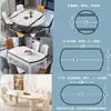 Mantel Oval Transparente Vidrio Blando Hogar Mantel de Plástico PVC Impermeable y a Prueba de Aceite Placa de Cristal Plegable Mantel para Mesa de Comedor