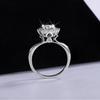 Anillo de diamantes río estrella de moissanita de plata S925 para mujer, chapado en platino, matrimonio, princesa, puede si anillo de diamantes estrella al por mayor