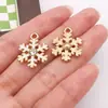 Colgantes populares de aleación en forma de gota de árbol de Navidad y copo de nieve transfronterizos, aretes, collares y accesorios de joyería hechos a mano para DIY