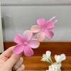 Pinza para el cabello de flor degradada rosa para mujer, clip de pico de pato para flequillo lateral, tiara dulce y linda, pinza para cabello suelto