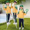 Conjunto de Uniforme de Jardim de Infância de Três Peças Primavera, Verão e Outono Faculdade Novo Uniforme da Primeira Série Conjunto de Uniforme de Classe para Aluno da Escola Primária